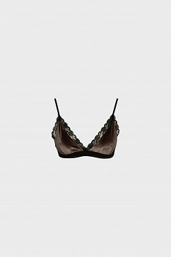 Βελούδινο bralette με δαντέλα