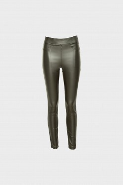 Leather look κολάν με τσέπες