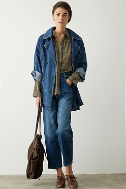 Denim κοντή καπαρντίνα