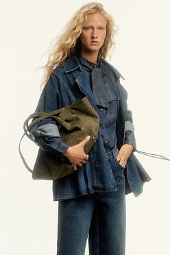 Denim κοντή καπαρντίνα