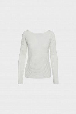 Μακρυμάνικη ribbed μπλούζα