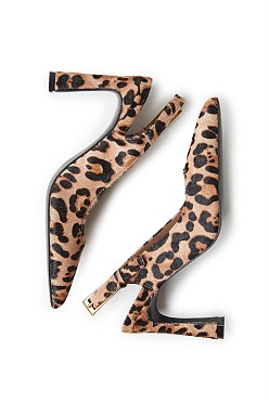 Pony skin slingback γόβες