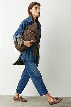 Suede shopper τσάντα