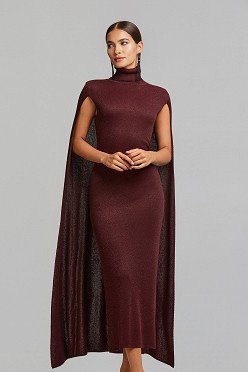 Lurex ζιβάγκο φόρεμα με κάπα