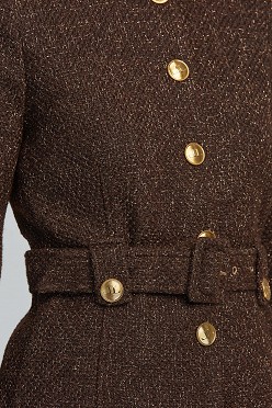 Tweed σακάκι με ζώνη