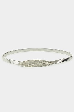 Ζώνη με οβάλ ανάγλυφη μπάρα