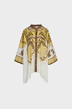 Εμπριμέ ασύμμετρη πουκαμίσα