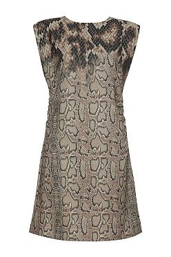 Μίνι αμάνικο animal print φόρεμα