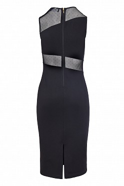 Μίντι φόρεμα με cut out διαφάνεια