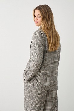 Καρό oversized σακάκι