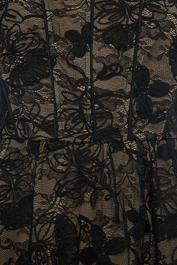 Μίντι φόρεμα με κορσέ και δαντέλα - Gold label
