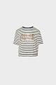 Crop top ριγε με foil τύπωμα
