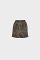 Animal print denim σορτς