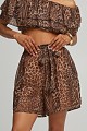 Λέοπαρ σορτς με ζώνη