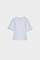 Oversized t-shirt με βολάν στα μανίκια