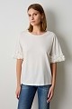 Oversized t-shirt με βολάν στα μανίκια