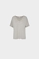 Βασικό oversized V-neck τοπ