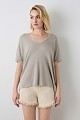 Βασικό oversized V-neck τοπ