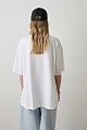 Oversized t-shirt με τύπωμα και στρας