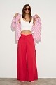 Wide leg βαμβακερό παντελόνι