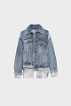 Denim τζάκετ με ύφασμα