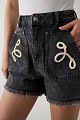 Rowena denim σορτς με κέντημα