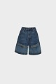 Denim σορτς με cut-out