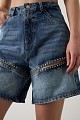 Denim σορτς με cut-out
