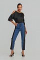 Mom fit τζιν παντελόνι με λεπτομέρειες