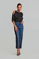 Mom fit τζιν παντελόνι με λεπτομέρειες