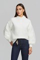 Πουλόβερ με τούλι στα μανίκια