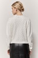 Πλεκτή V-neck ζακέτα με στρας