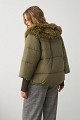 Puffer μπουφάν με συνθετική γούνα