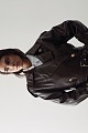 Leather look biker τζάκετ