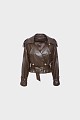 Leather look biker τζάκετ