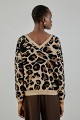 Leopard πουλόβερ με στρας