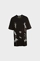 Oversized t-shirt με τύπωμα και στρας