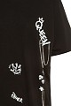 Oversized t-shirt με τύπωμα και στρας
