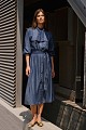 Μάξι σεμιζιέ denim φόρεμα