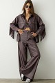 Leather look παντελόνι καμπάνα