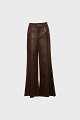 Leather look παντελόνι καμπάνα