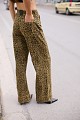 Erika wide-leg animal print τζιν