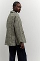 Καρό oversized σακάκι με καρφίτσες