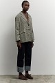 Καρό oversized σακάκι με καρφίτσες