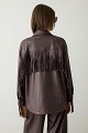 Leather look πουκάμισο με κρόσια