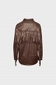 Leather look πουκάμισο με κρόσια