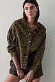 Animal print τζιν τζάκετ