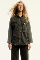 Denim overshirt με τρουκς
