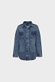 Denim overshirt με στρας