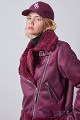 Leather look τζάκετ με γούνα